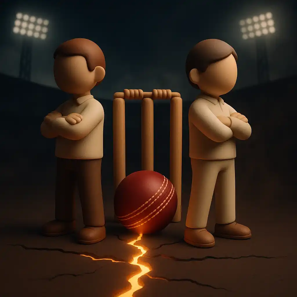 Shaheen Afridi and Shan Masood fight 