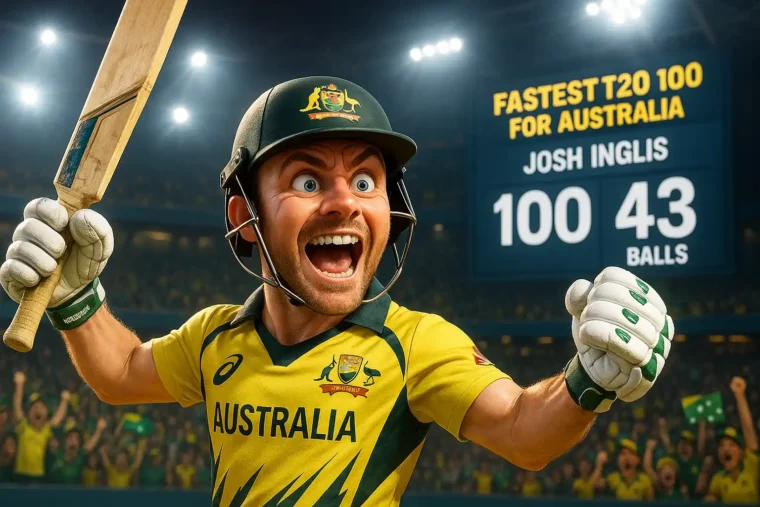 Fastest T20 100 for Australia: Inglis Sets Stunning Record