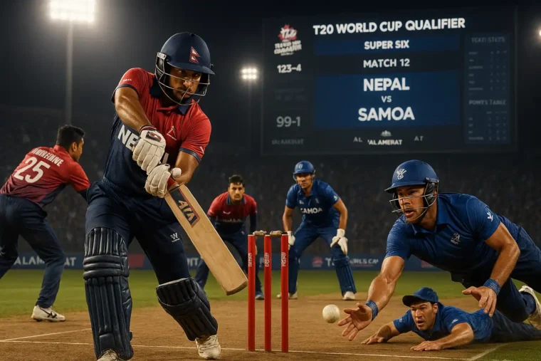 Nepal vs Samoa t20 world cup qualifier