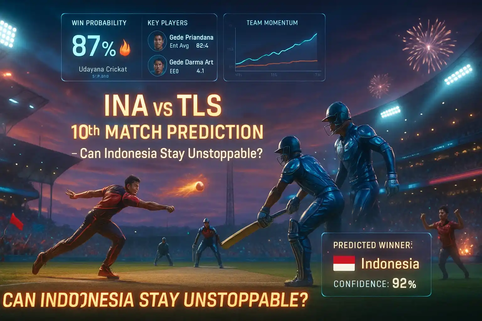 INA vs TLS 10th Match Prediction: Power Clash in Bali