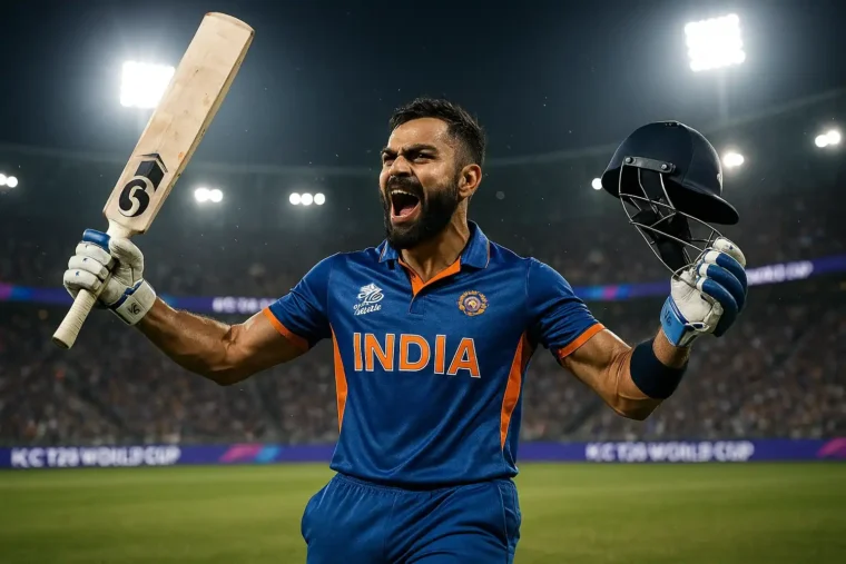 Kohli: Highest Run Scorer in T20I World Cup Epic Dominance