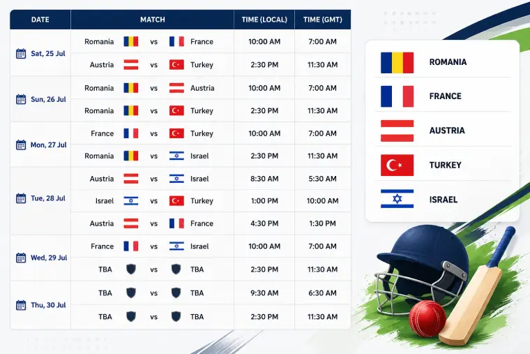 ECA Men's European Cup 2026 Schedule: Cricket Week in Europe