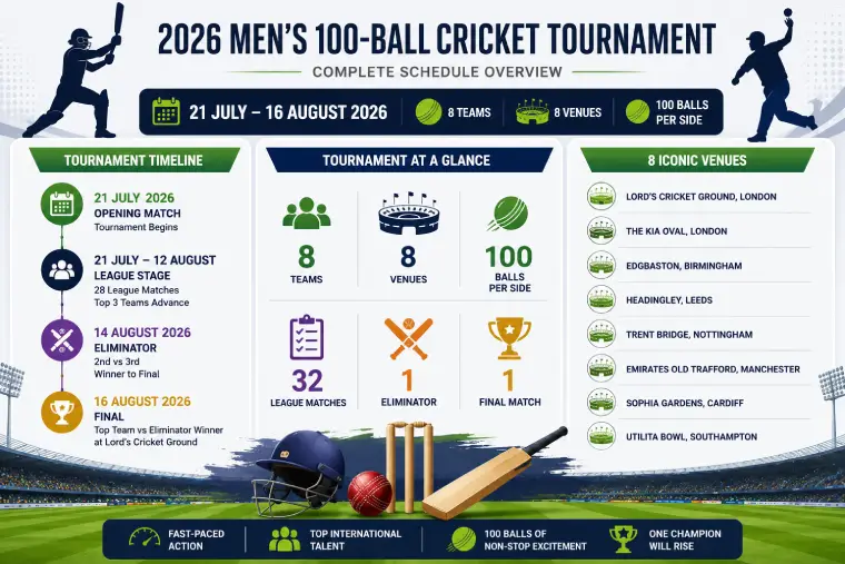 The Hundred Mens Schedule 2026