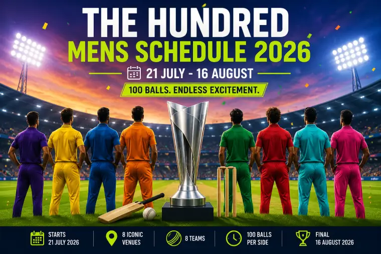 The Hundred Mens Schedule 2026: Full Fixtures & Dates