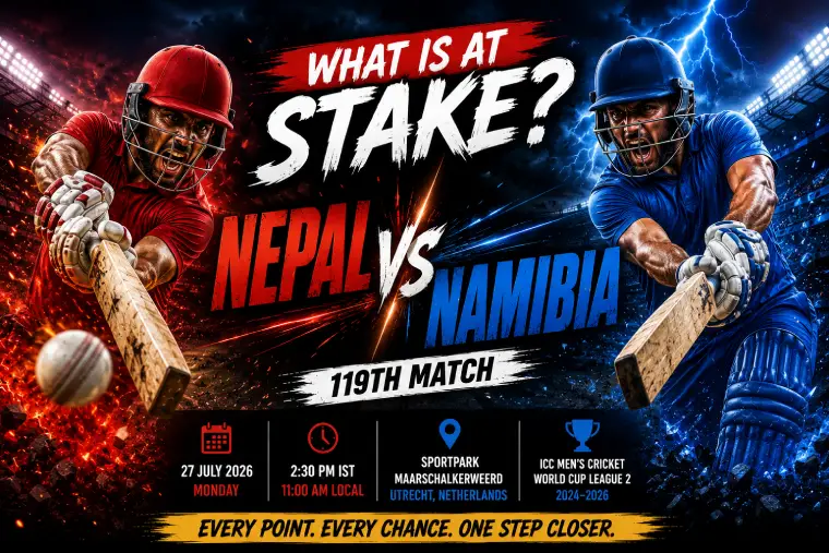 What is at Stake Nepal vs Namibia 119th Match Prediction